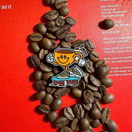 Espresso Skater Dude Enamel Pin