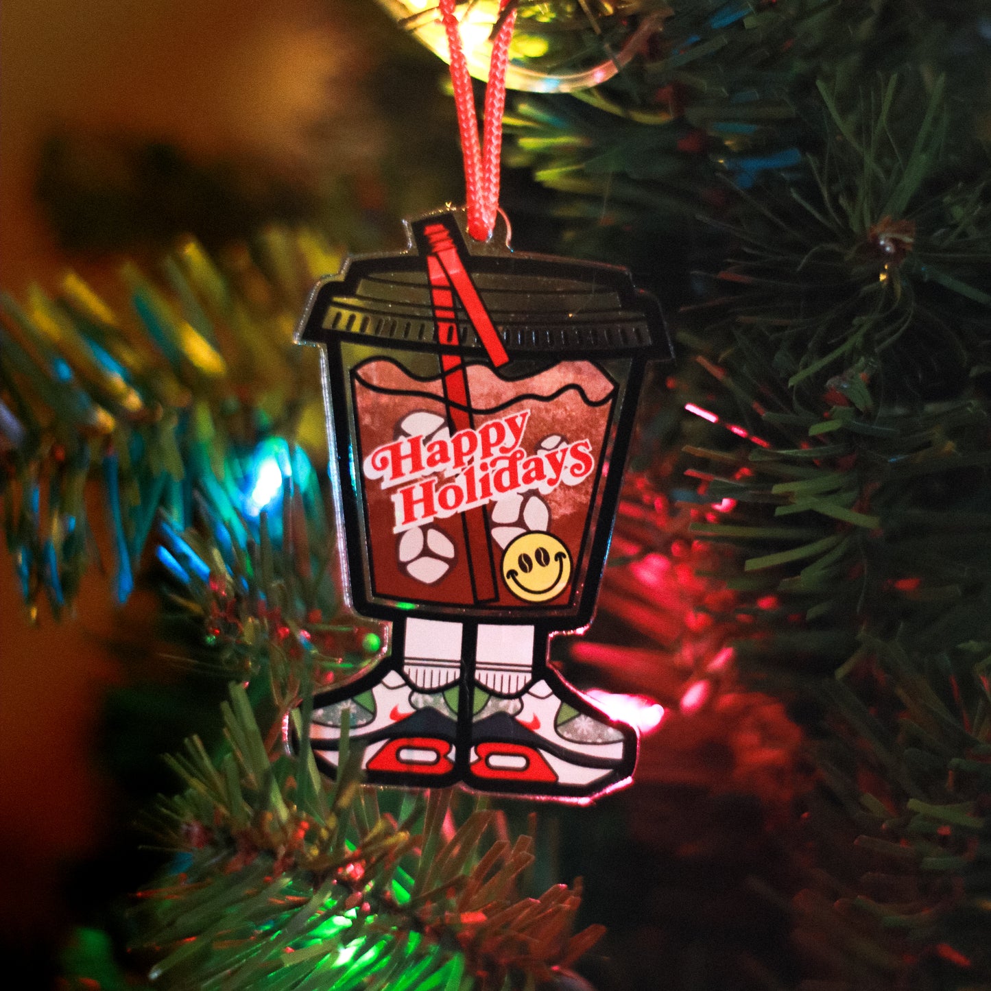 Happy Holidays Tree Ornament - Cold Brew Dude