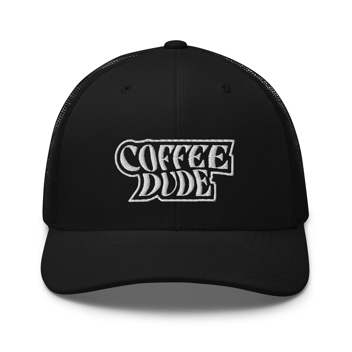 Coffee Dude Black Trucker Cap