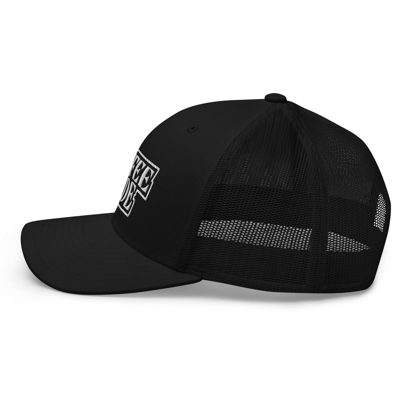 Coffee Dude Black Trucker Cap