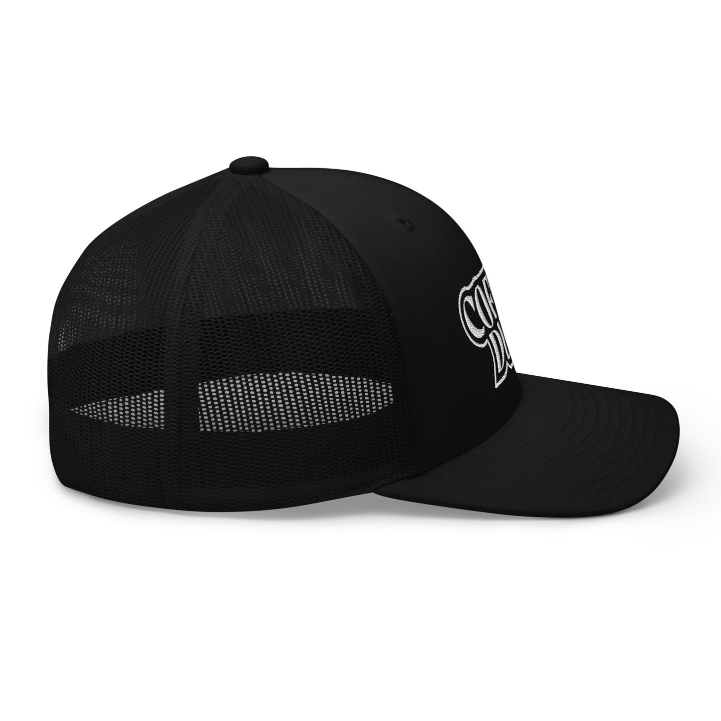 Coffee Dude Black Trucker Cap