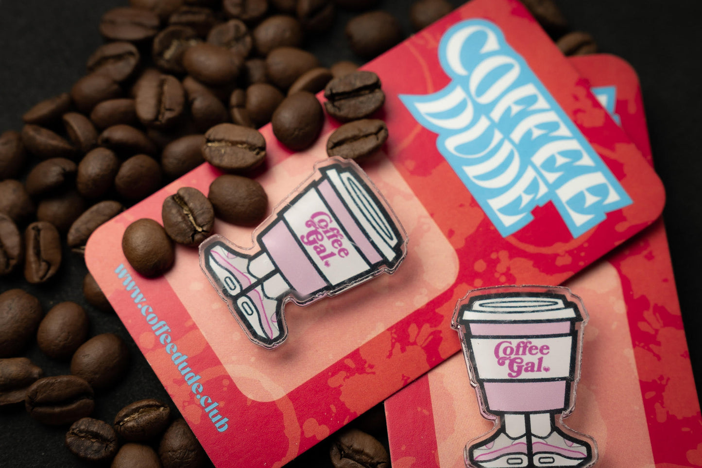 Coffee Gal Acrylic Pin