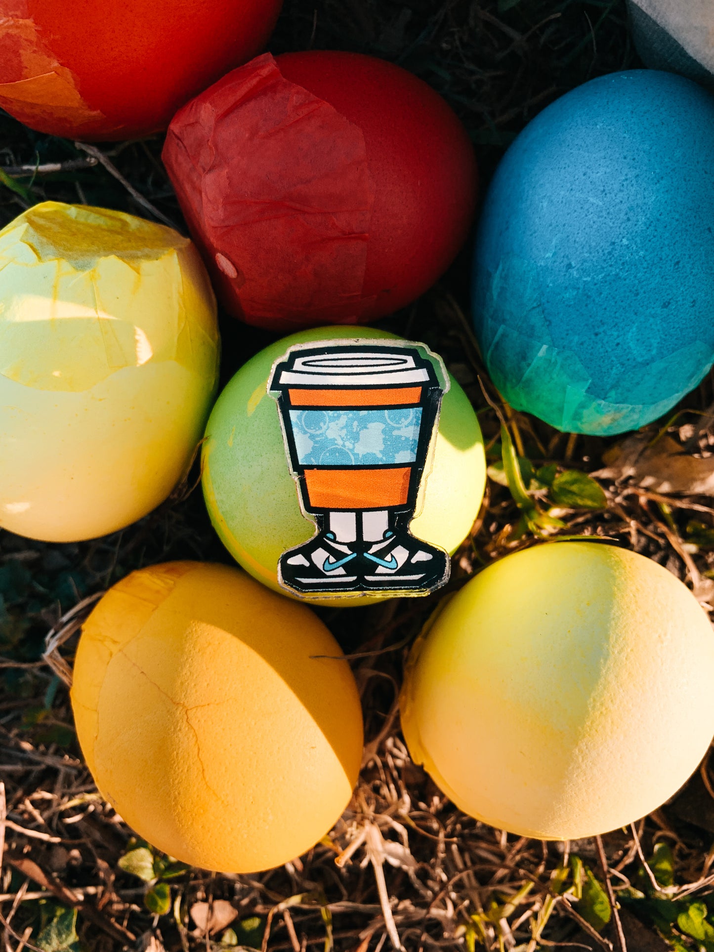 Orange + Blue Coffee Dude
