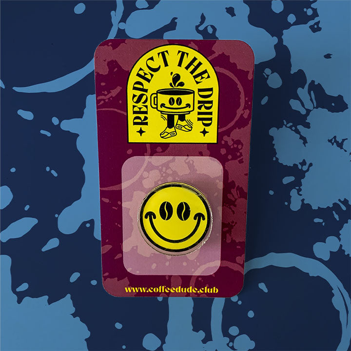 Smiley Face Coffee Pin